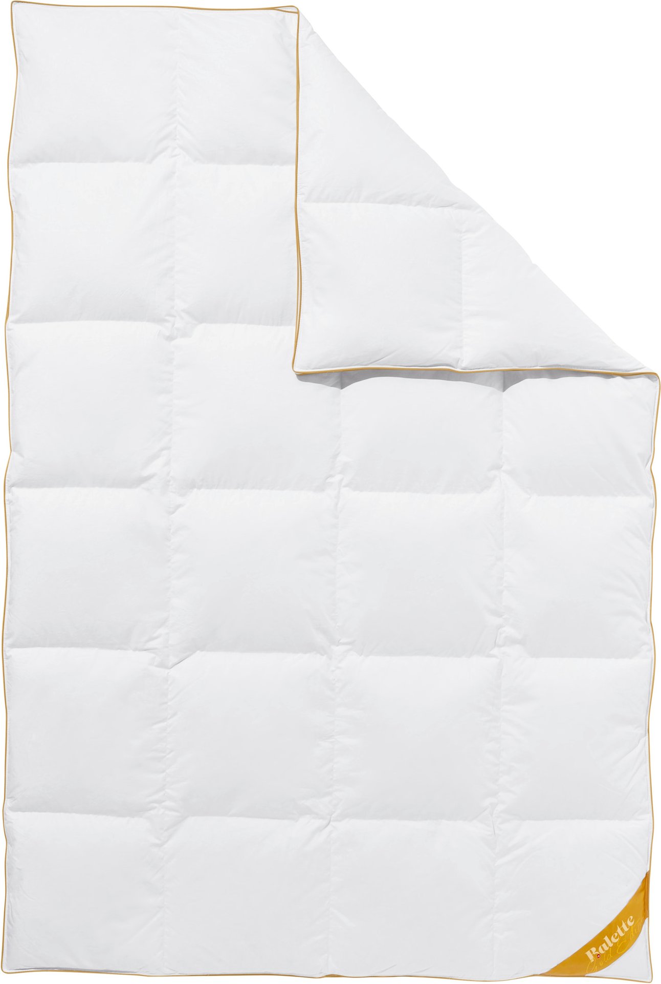 Balette deLuxe Gänsedaunen- Kassettenbettdecke Gold-Edition (Medium, 200 x 220 cm)""