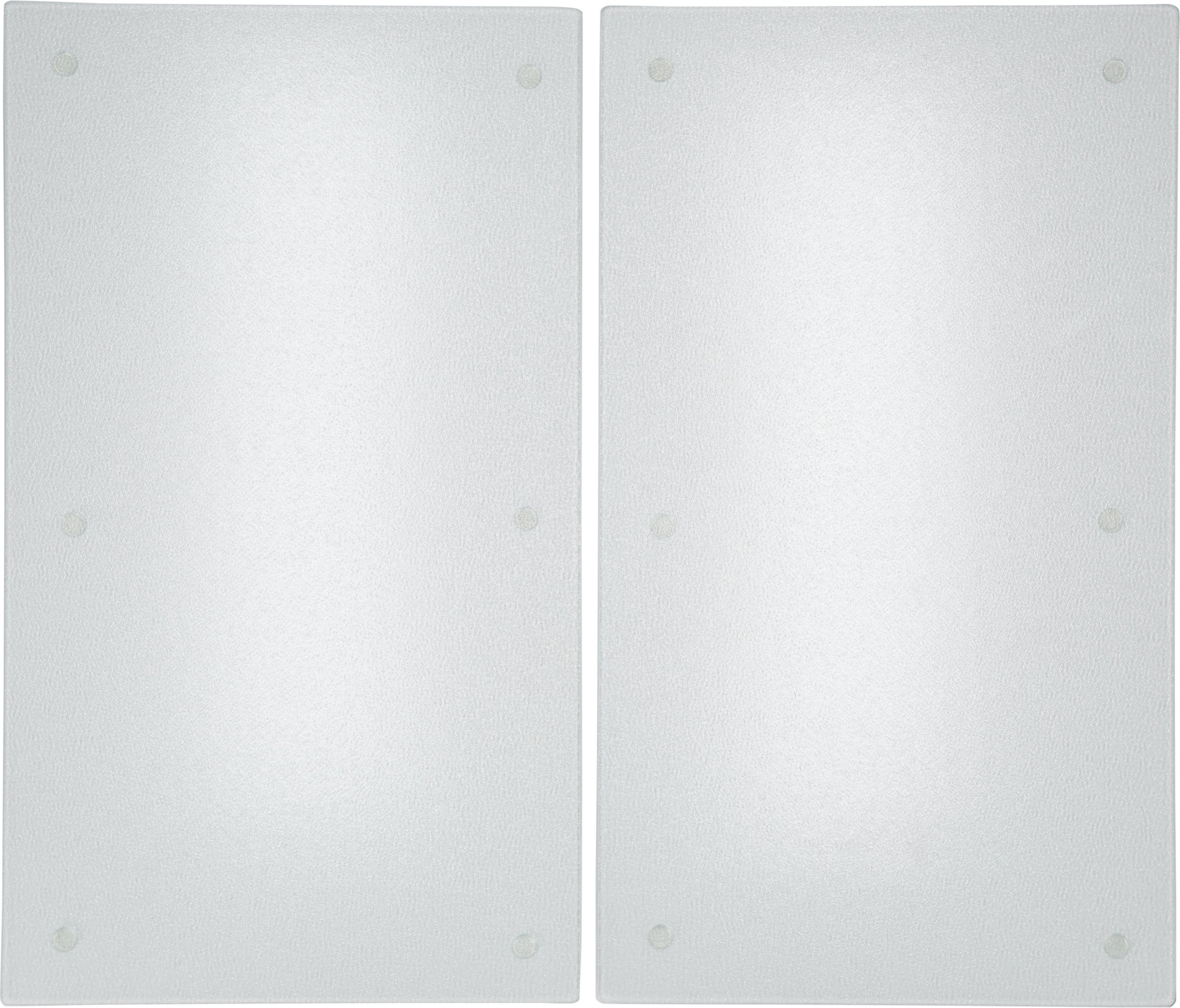 SILVERCREST® Glas-Herdabdeckplatten, 2 Stück (transparent milchig)