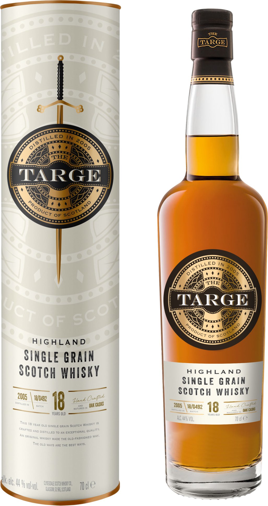 The Targe Highland Single Grain Scotch Whisky 18 Jahre mit Geschenkbox 44% Vol