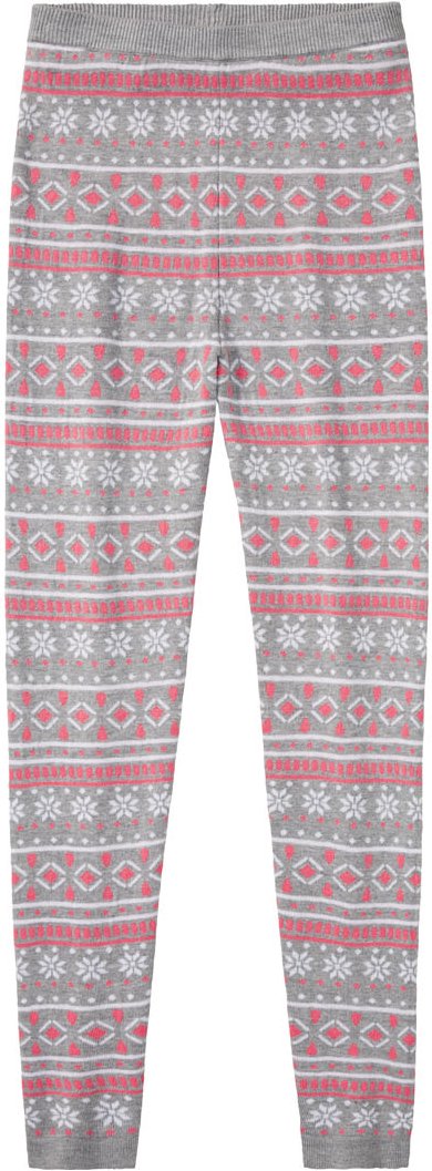Thumbnail - pepperts!® Kinder Mädchen Strickleggings Weihnachten (Grau, 146/152)