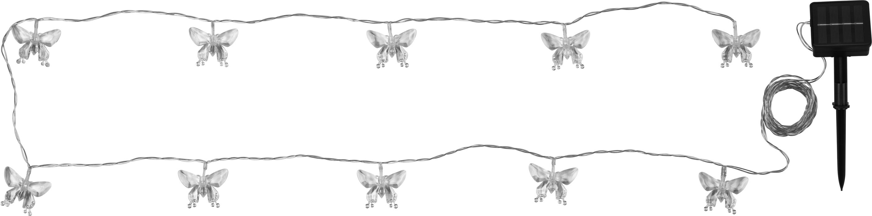 LIVARNO® Lichterkette 10 LED Solar (Schmetterlinge)