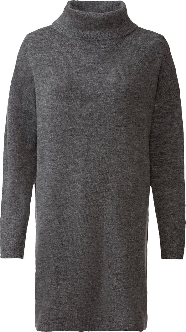 esmara® Damen Pulloverkleid Grobstrick (Dunkelgrau, L(44/46))