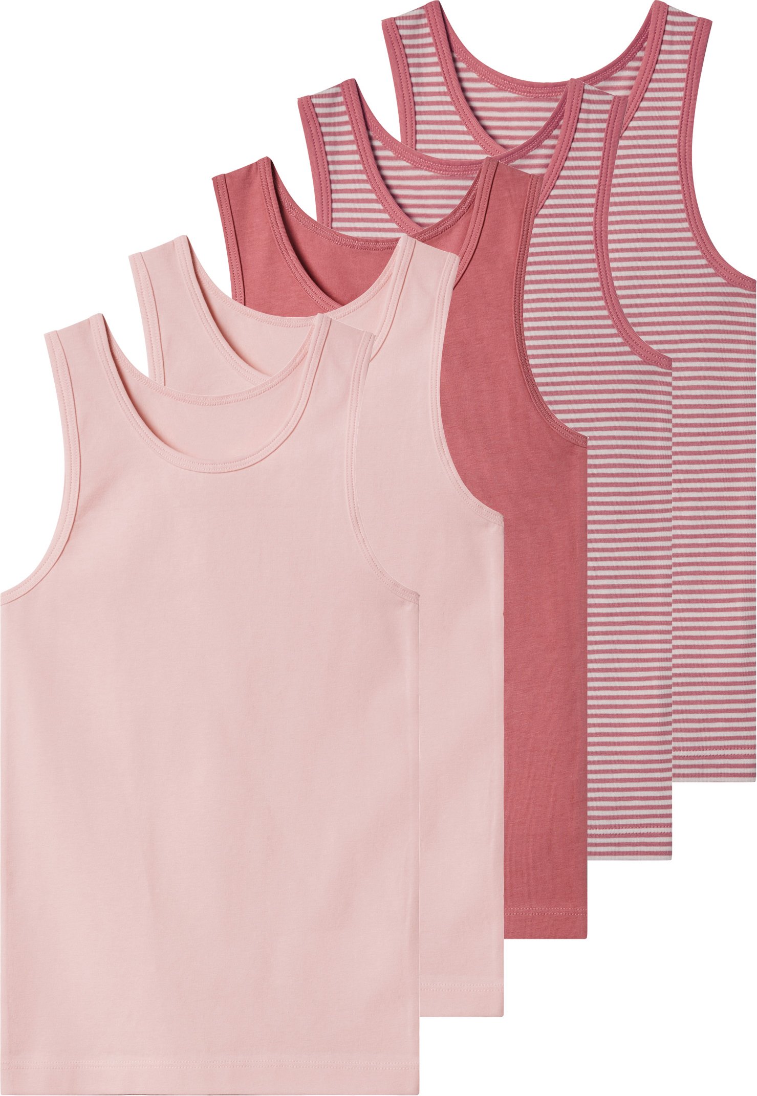lupilu® Kleinkinder Mädchen Unterhemd, 5 Stück (Rosa, 122/128)