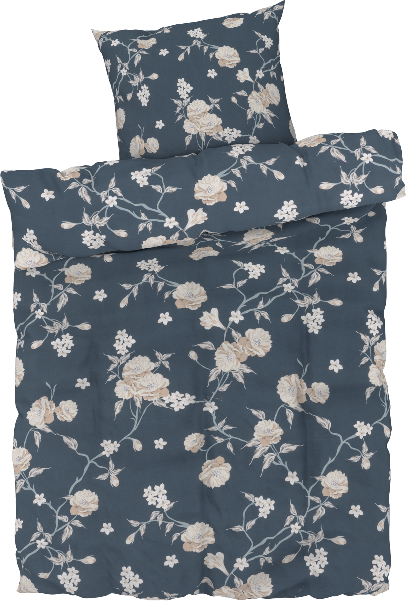 Thumbnail - LIVARNO home Mikrofaser-Satin-Bettwäsche, 155 x 220 cm (navy)