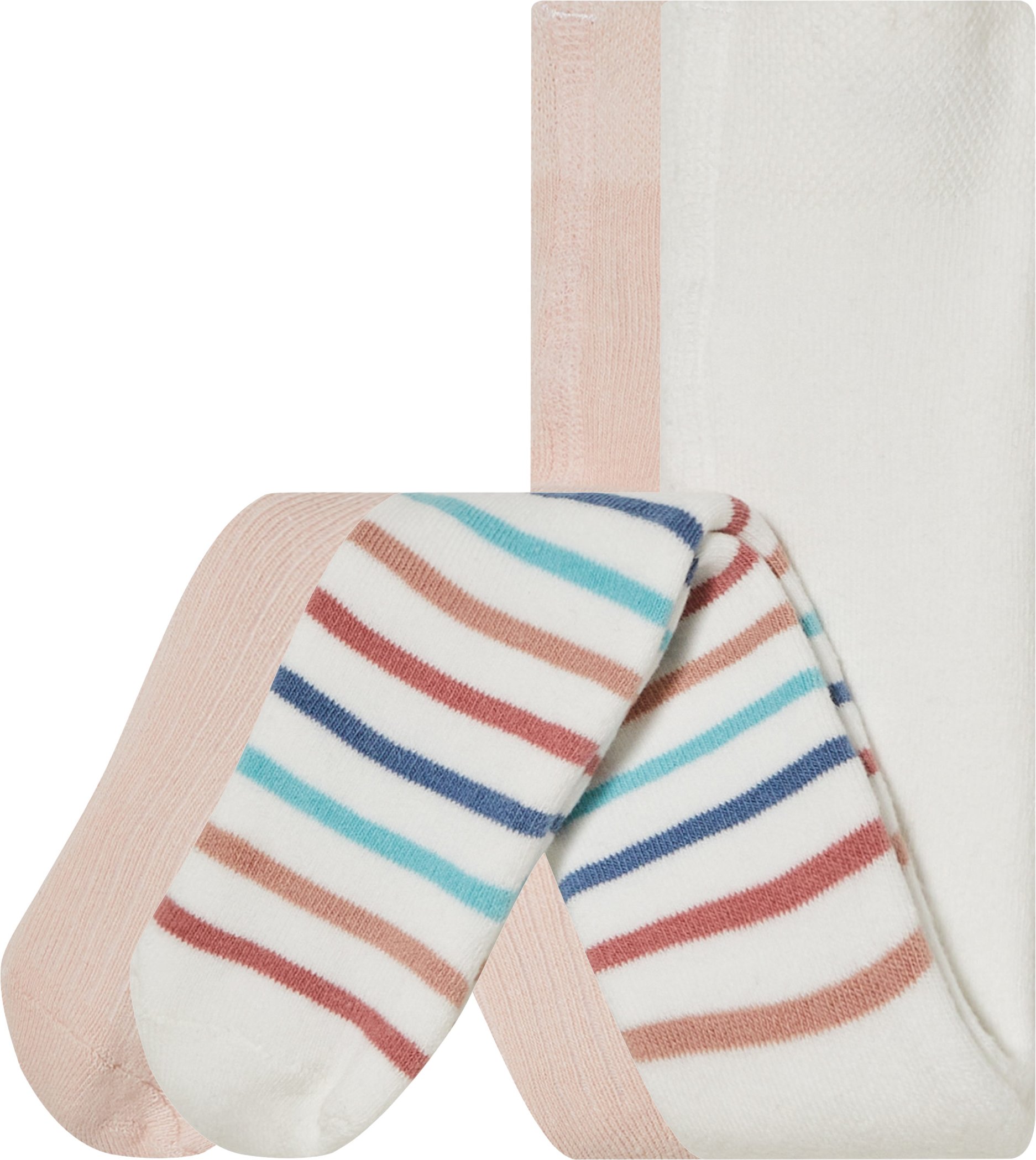 Thumbnail - lupilu® Baby Thermostrumpfhosen, 2 Sück (Weiß/Rosa, 62/68)