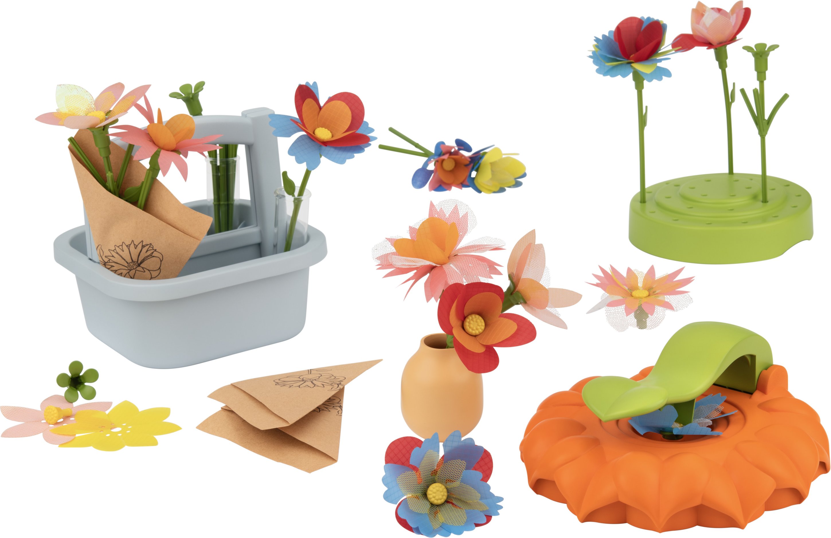 Thumbnail - Playtive Kreativset Steckblumen, 109-teilig
