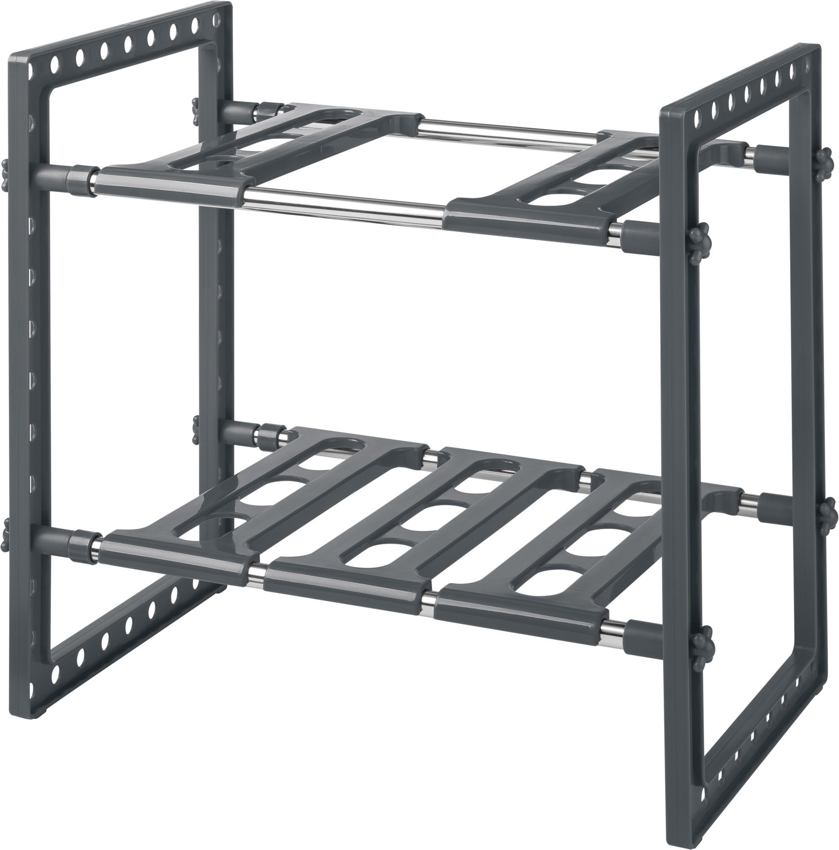 LIVARNO home Spülenschrankregal Kunststoff ausziehbar (Anthrazit)