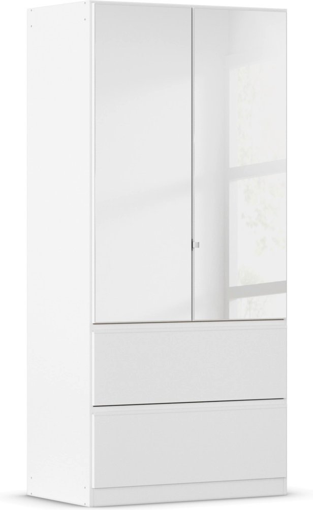 rauch BLUE Costa Drehtürenschrank mit Spiegel (Drehtürenschrank, Alpinweiß, 91 x 197 cm)
