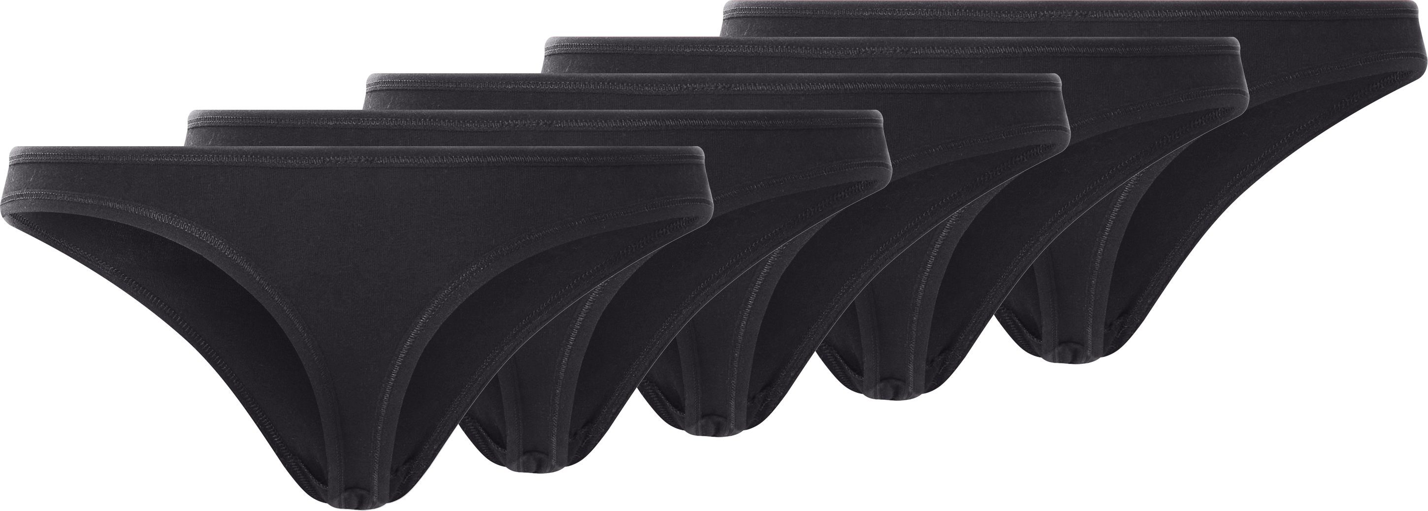 esmara® Damen String 5er (Schwarz, S(36/38))