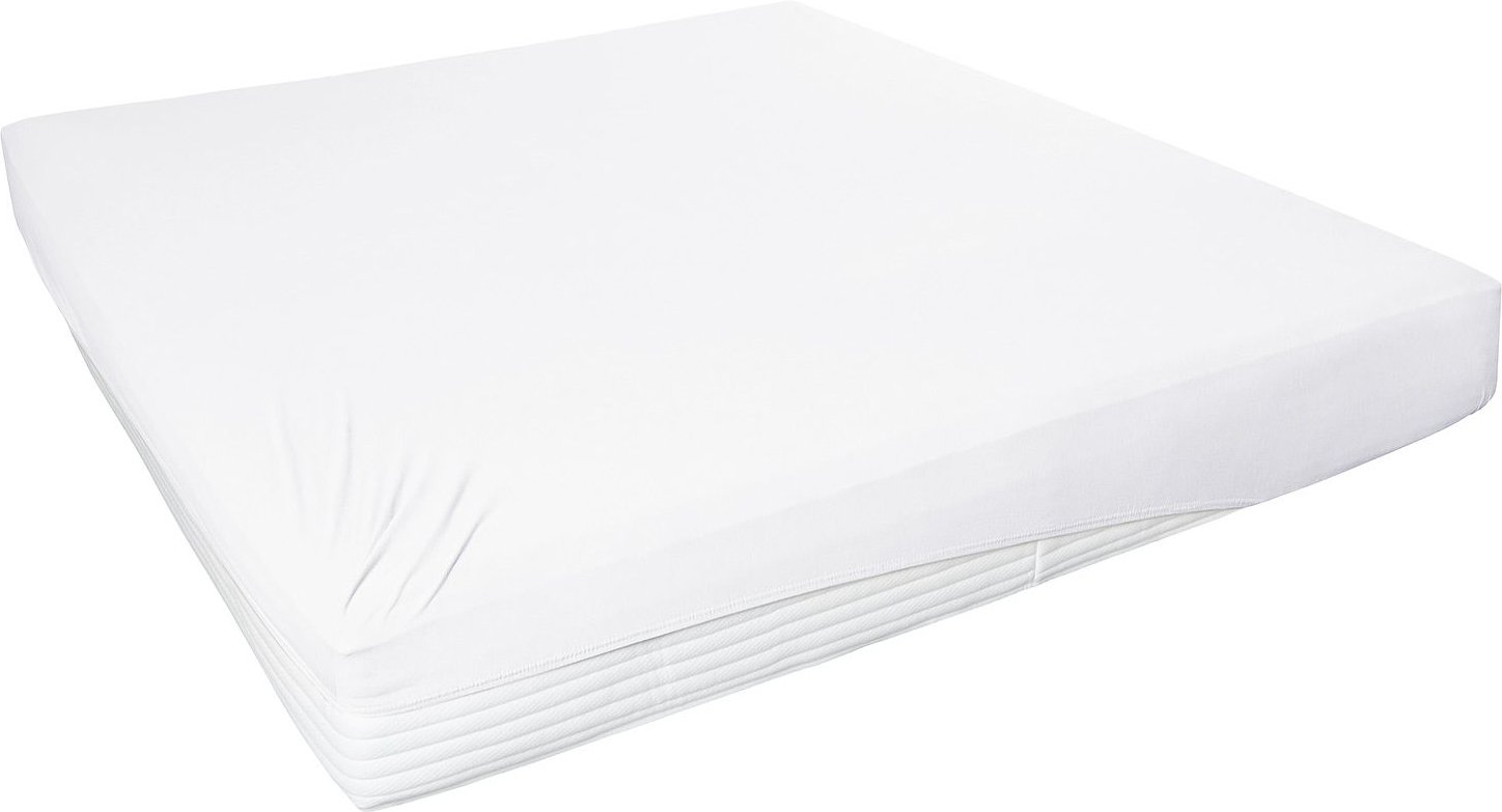 Primera Elastan-Jersey-Spannbetttuch mit Rundumgummi (Weiß, 140-160x200 cm)