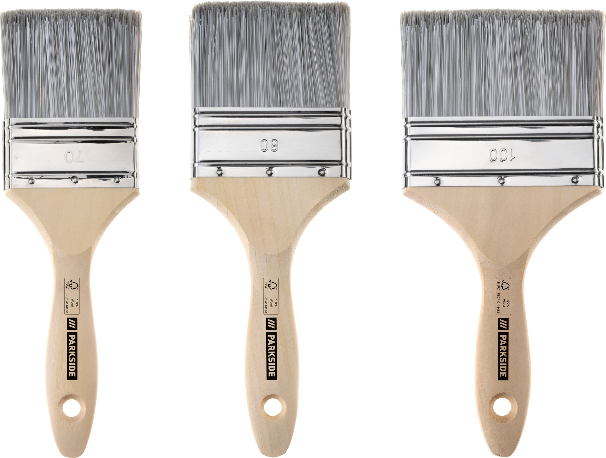 PARKSIDE® Flachpinselset und Flächenstreicherset (Flachpinselset 3-tlg.)