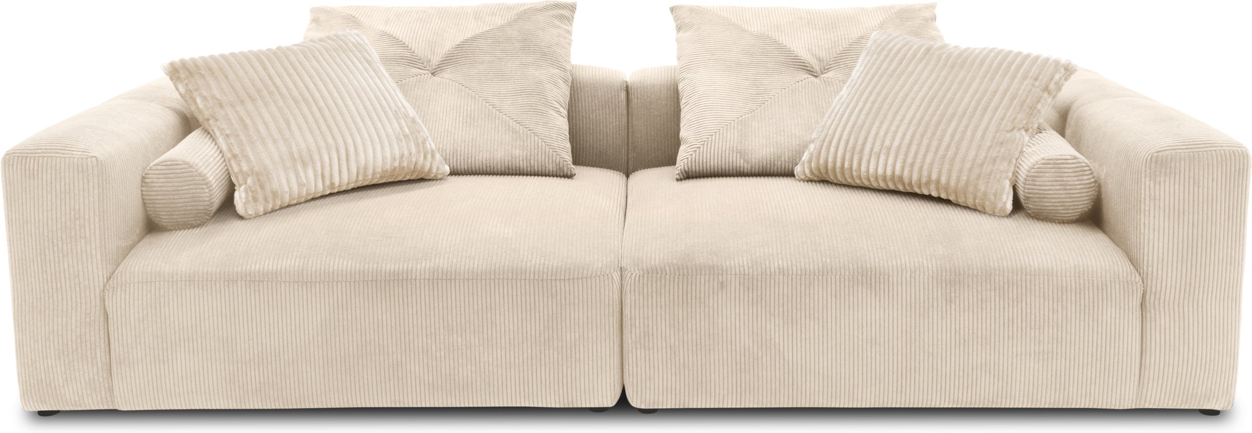 Domo Bigsofa »Nantes«, mit Federkernpolsterung (Creme)