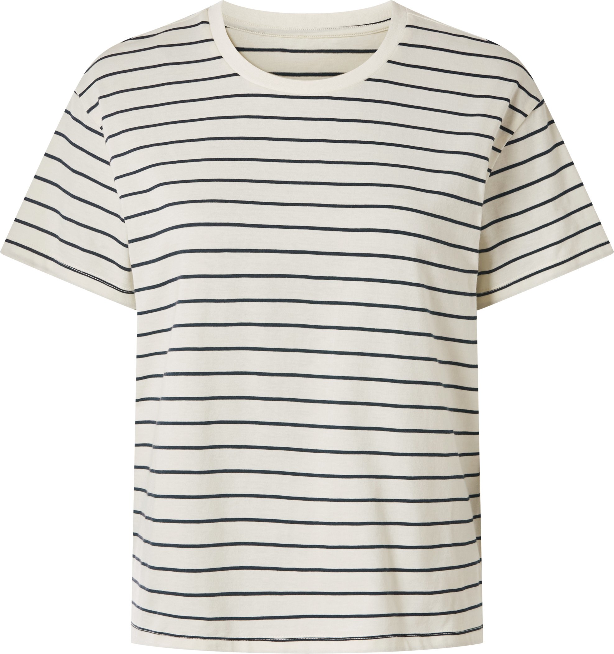 esmara® Damen T-Shirt (weiß/navy, M(40/42))