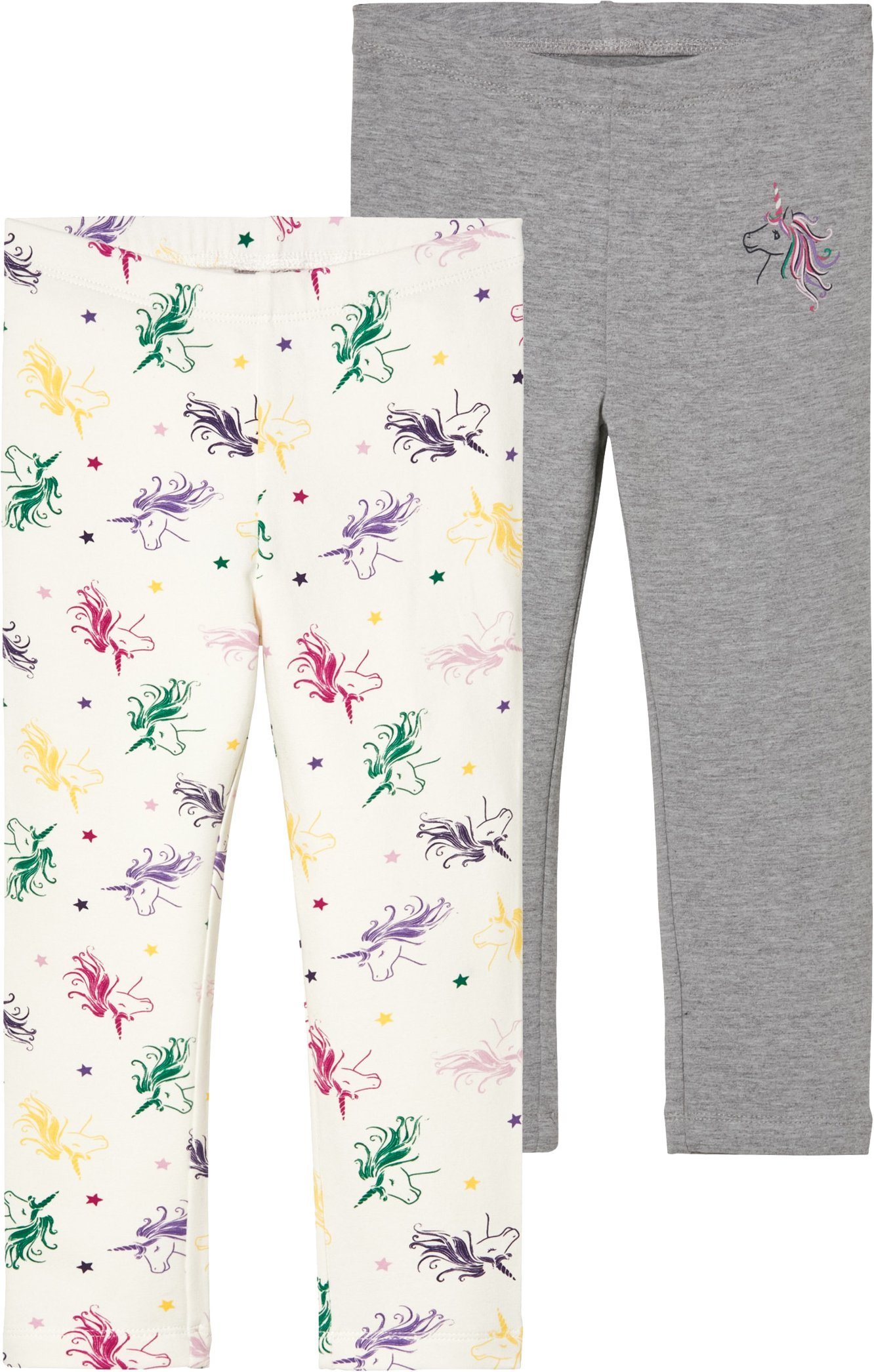 lupilu® Kleinkinder Mädchen Leggings; 2 Stück (Grau/Weiß, 98/104)