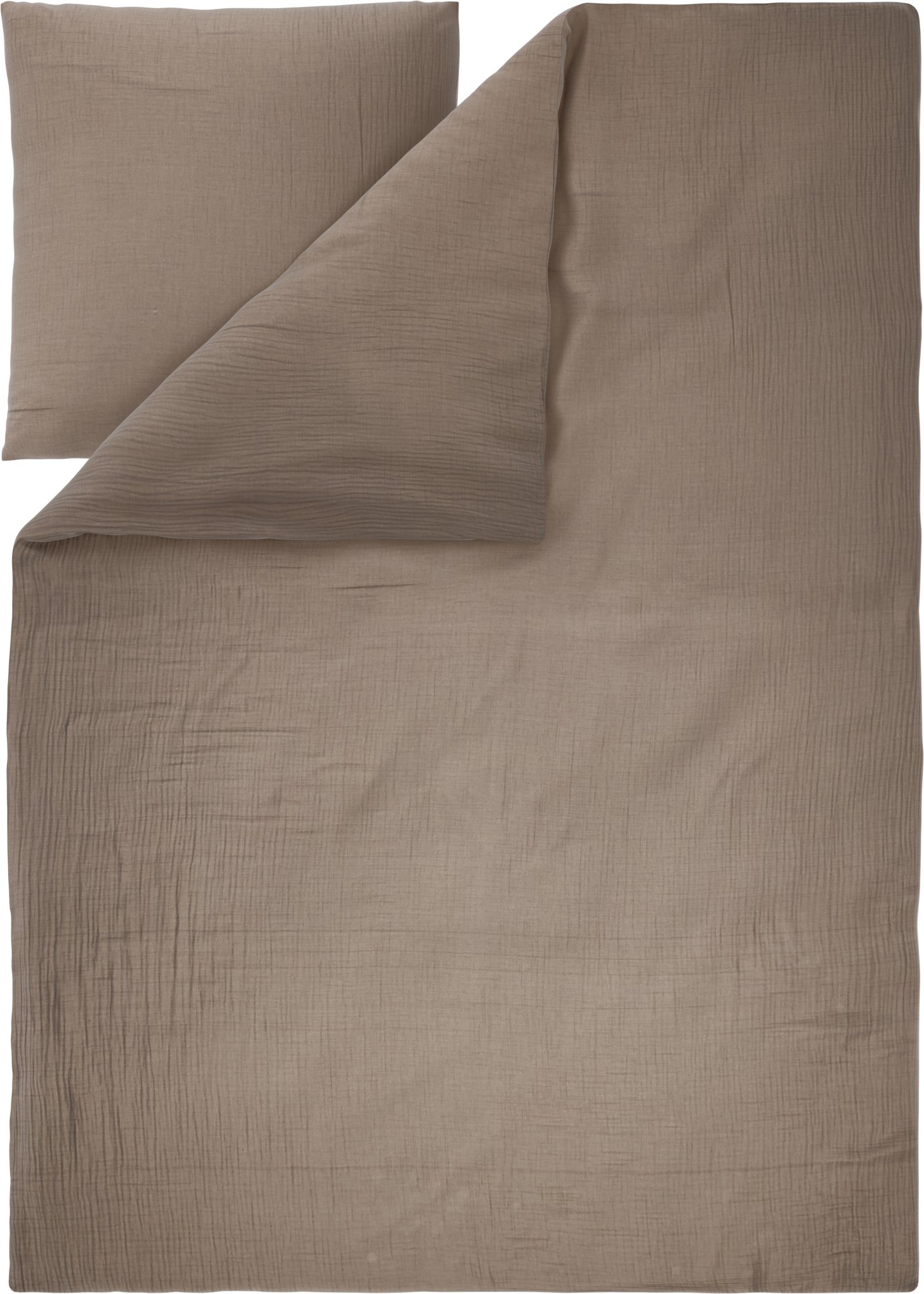 LIVARNO® Bettwäsche Musselin 155 x 220 cm (Braun)