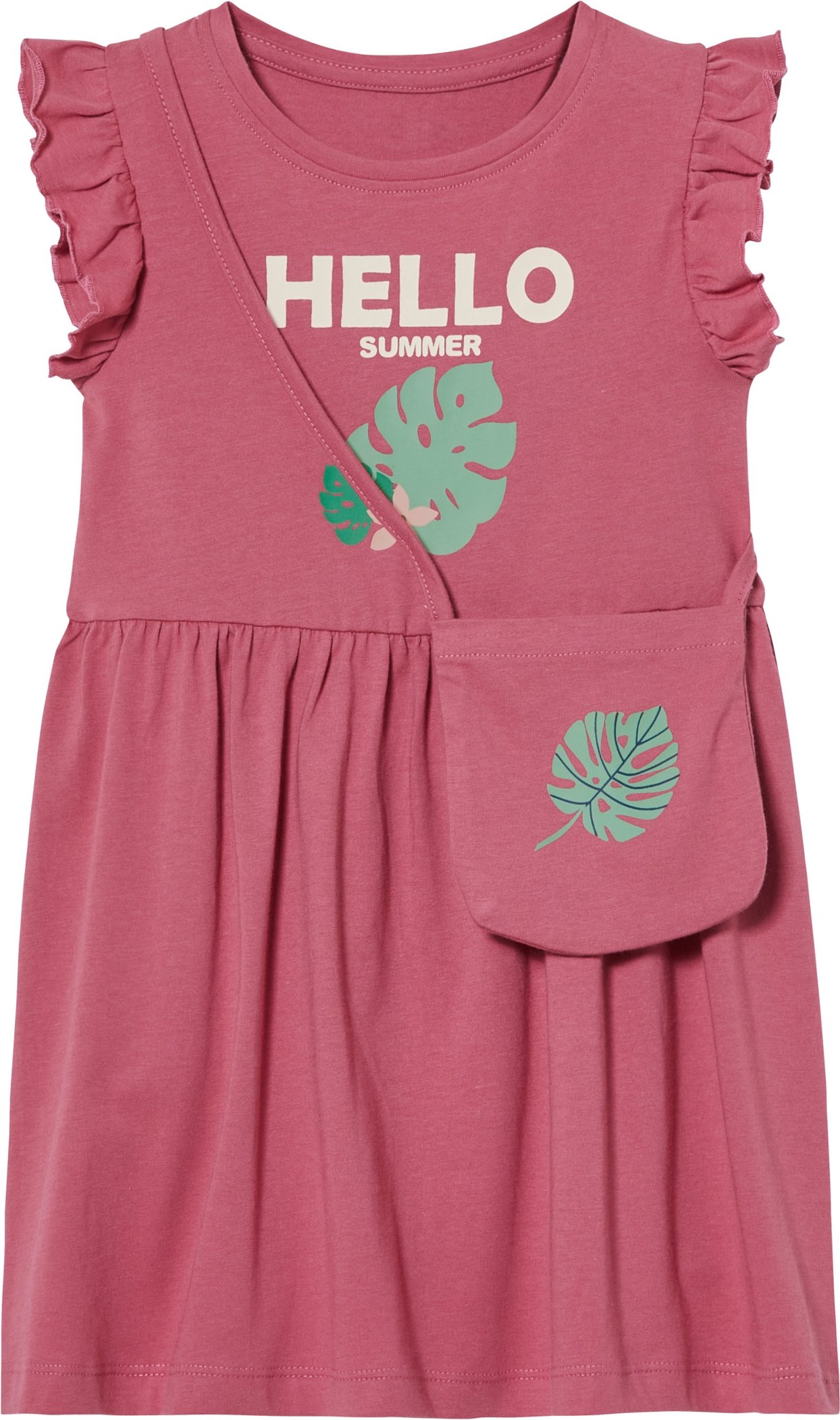 Thumbnail - lupilu® Kleinkinder Mädchen Kleid mit Tasche (pink, 98/104)