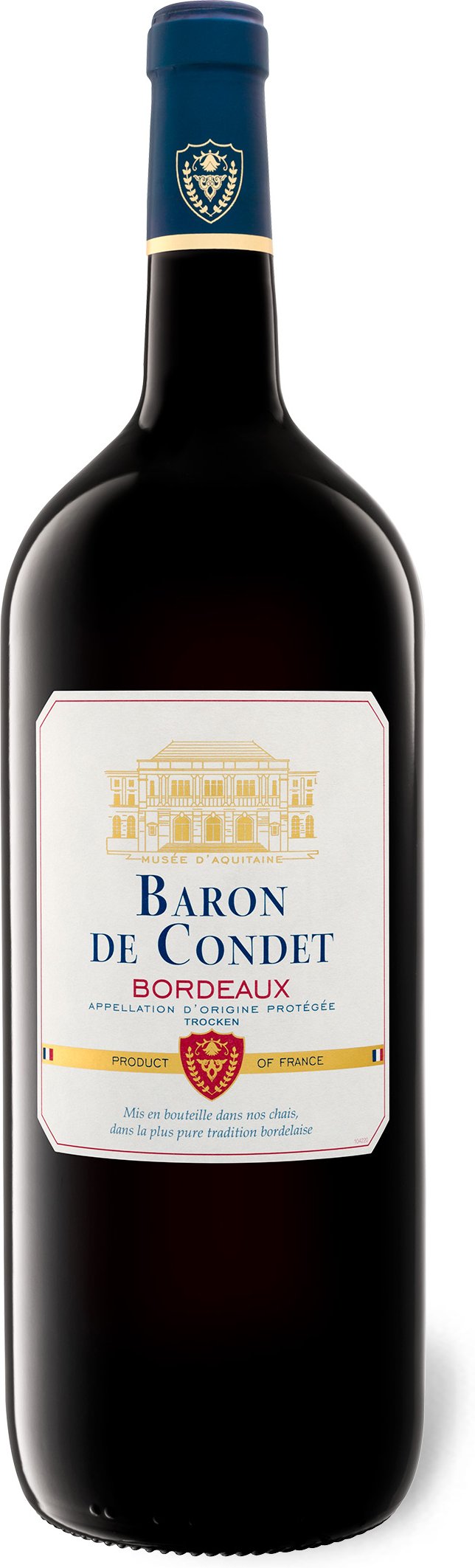 Baron de Condet Bordeaux AOP trocken Magnum, Rotwein 2020