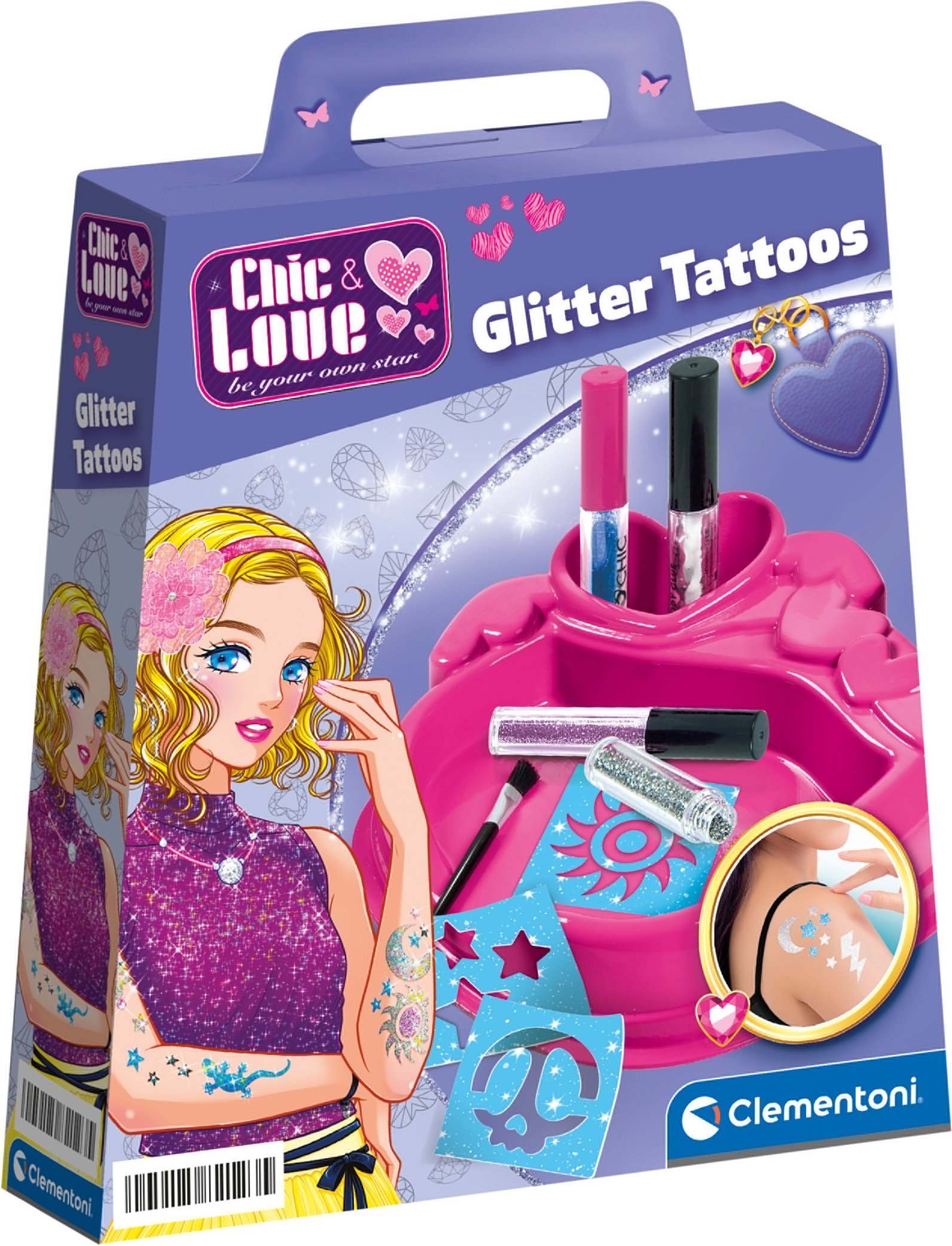 Clementoni Make Up und Beauty Set (Glitzertattoos)