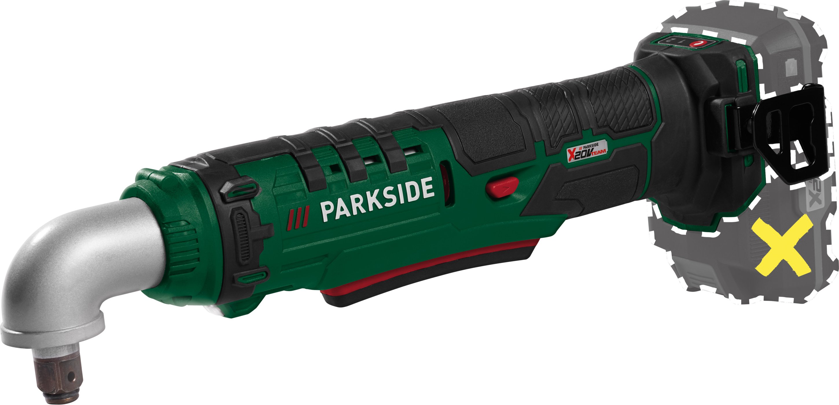 PARKSIDE® 20 V / Akku-Winkelschlagschrauber »PAWS 20 A1«, ohne Akku und Ladegerät
