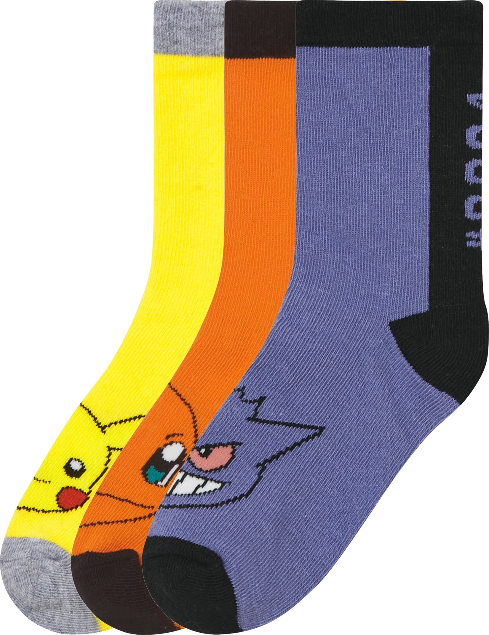 Thumbnail - Kleinkinder Socken, 3 Stück (Pokemon, 19-22)