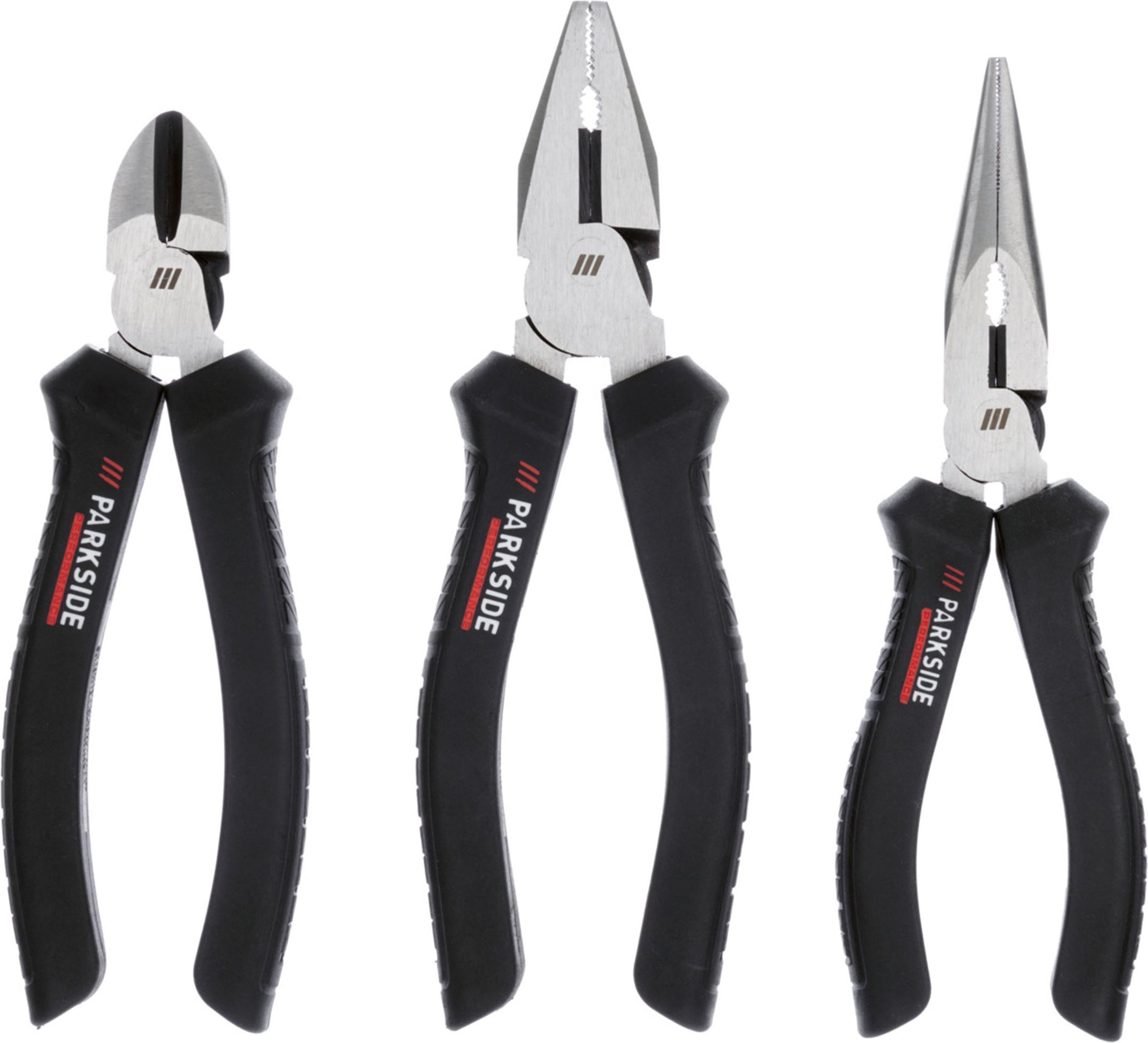 PARKSIDE PERFORMANCE® Zangensatz 3-tlg (Seitens./ Kombi-/ Spitzzange)