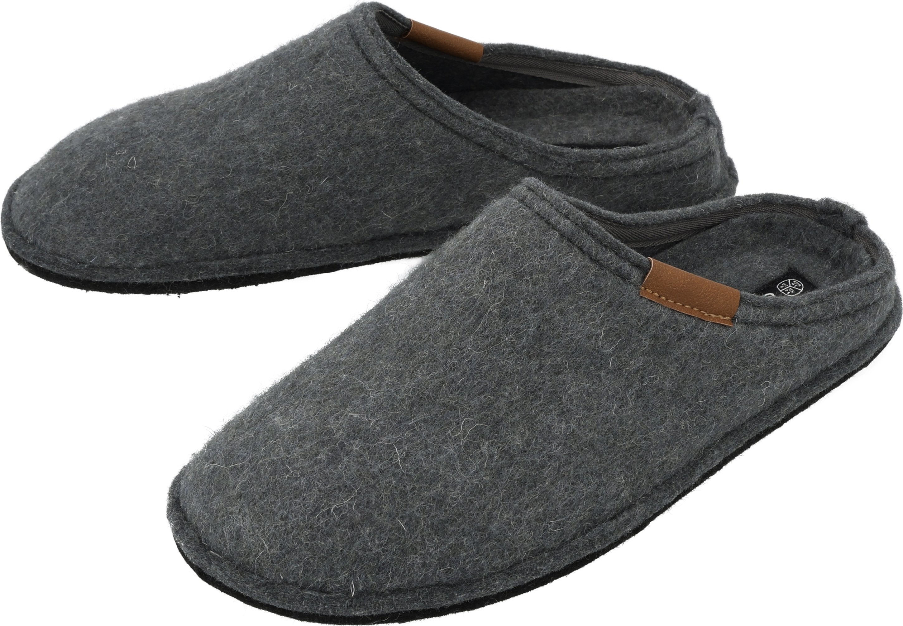 esmara® Herren Filzhausschuhe, mit hohem Wollanteil (Grau, 42)