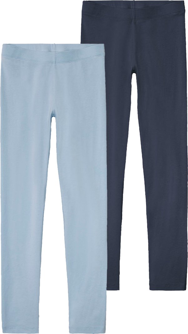 Thumbnail - pepperts!® Kinder Mädchen Leggings 2er (158/164, marine/hellblau)