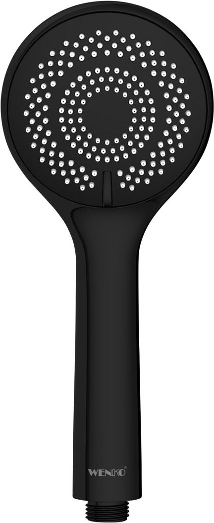 Wenko Duschkopf Watersaving (schwarz matt, Ø 9,5 cm)