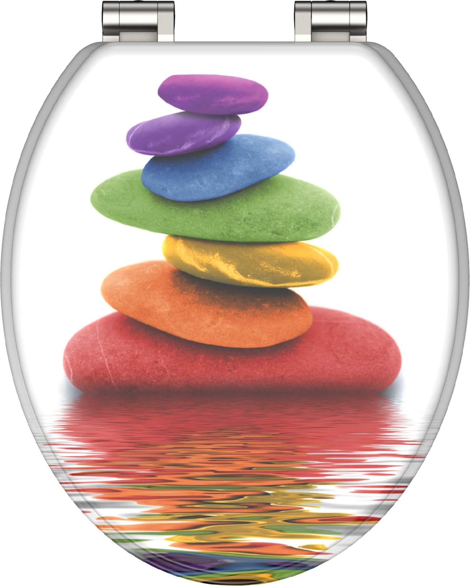 Schütte WC Sitz MDF mit Absenk, Colorful Stones (Colorful Stones)