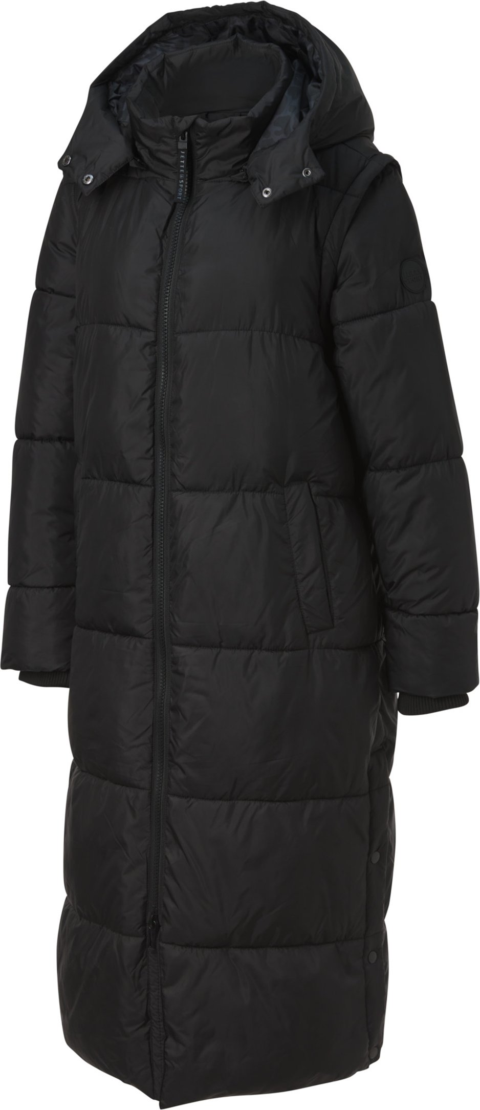 CRIVIT Damen 2-in 1 Steppmantel/-weste Abzippbar (Schwarz, XS (32/34))