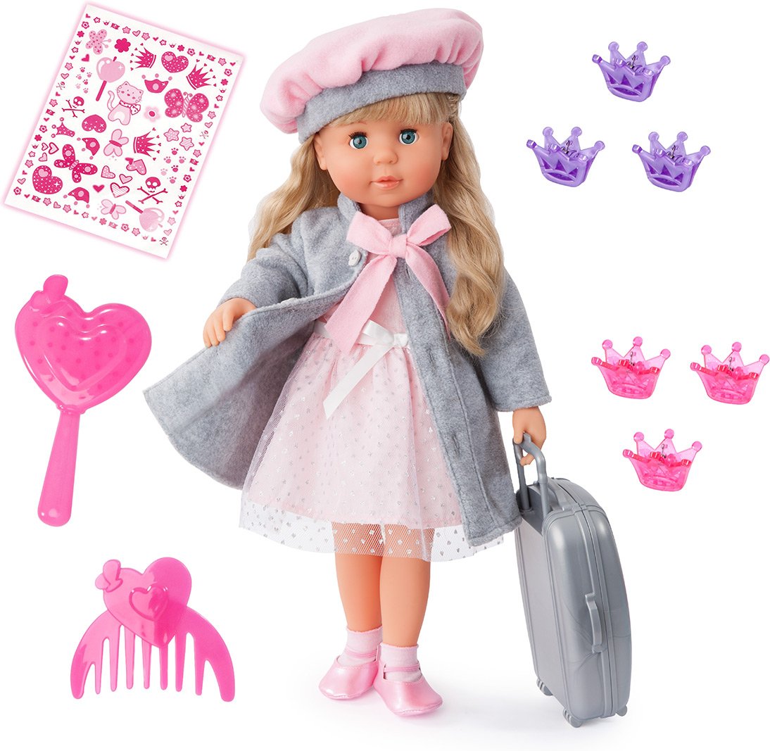 Bayer Design Puppe »Charlene«, mit Küsschenfunktion (Grau)