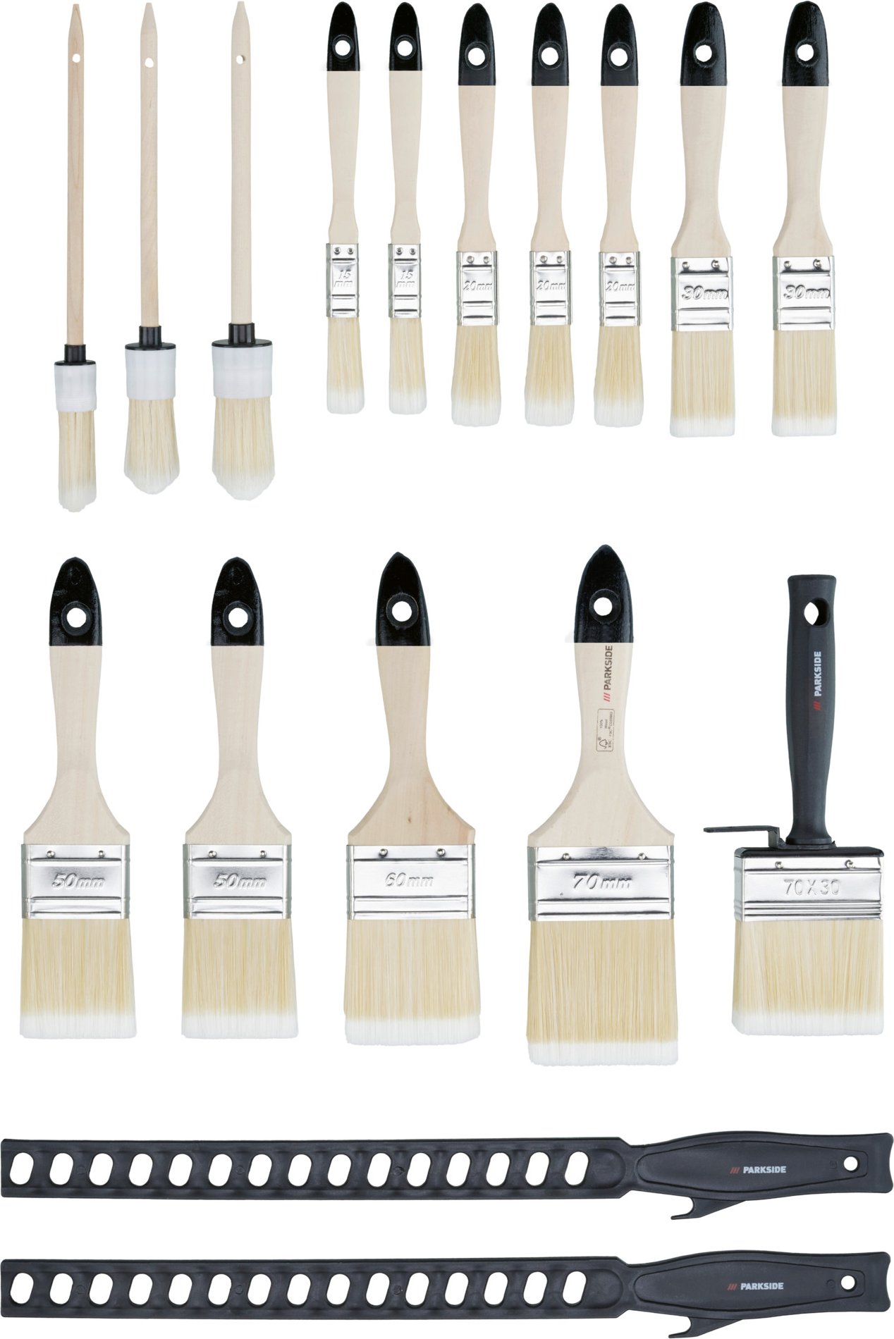 PARKSIDE® Pinselset XXL (17-tlg. - Acryl)