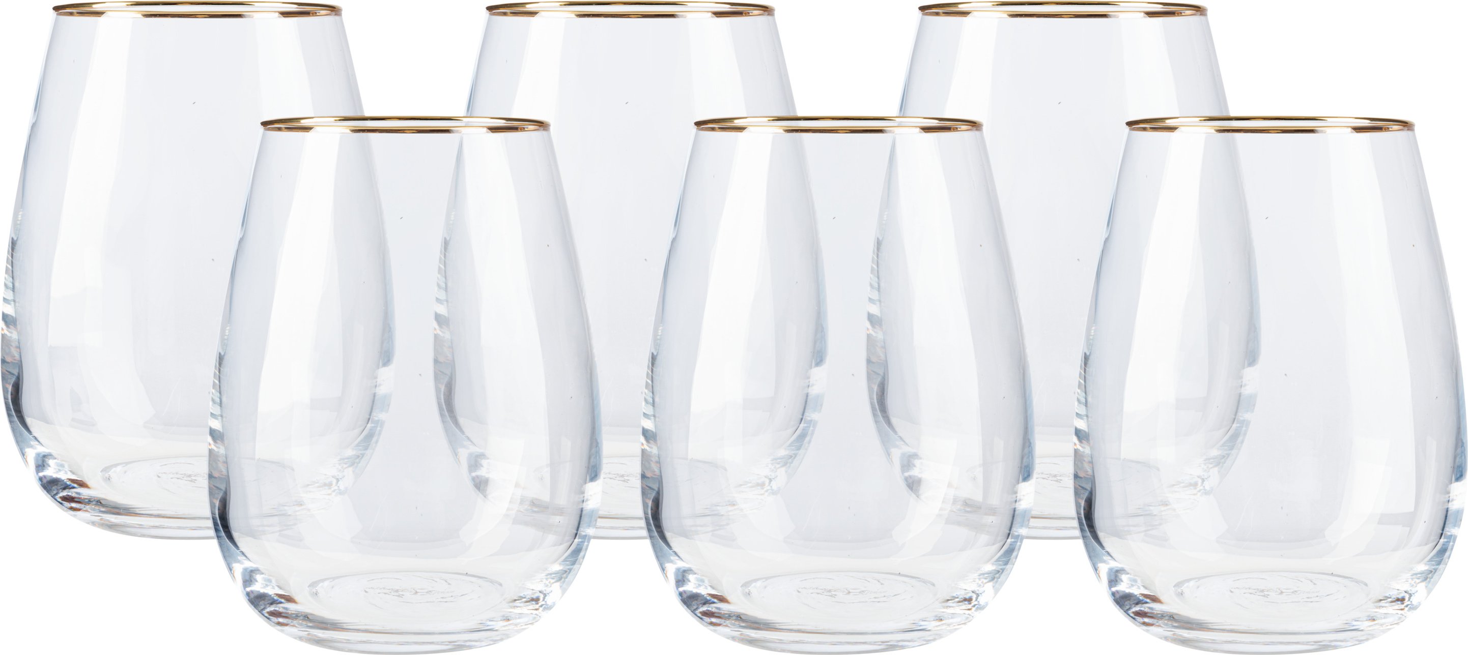 LIVARNO home Glas Set mit Goldrand (Wasserglas)