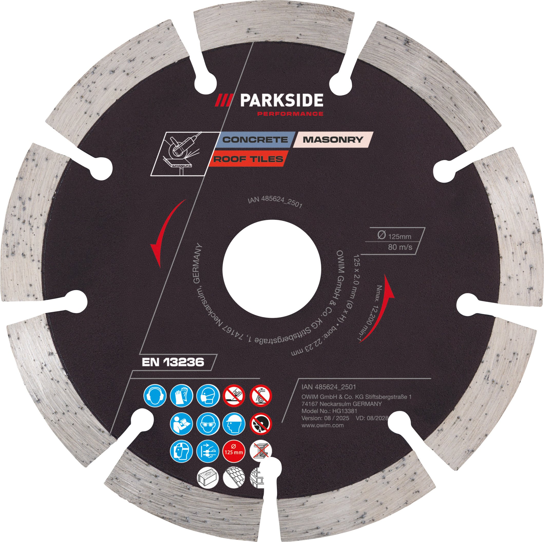 PARKSIDE PERFORMANCE® Trennscheiben / Schleifscheiben / Diamant-Trennscheibe (Diamant Trennscheibe)