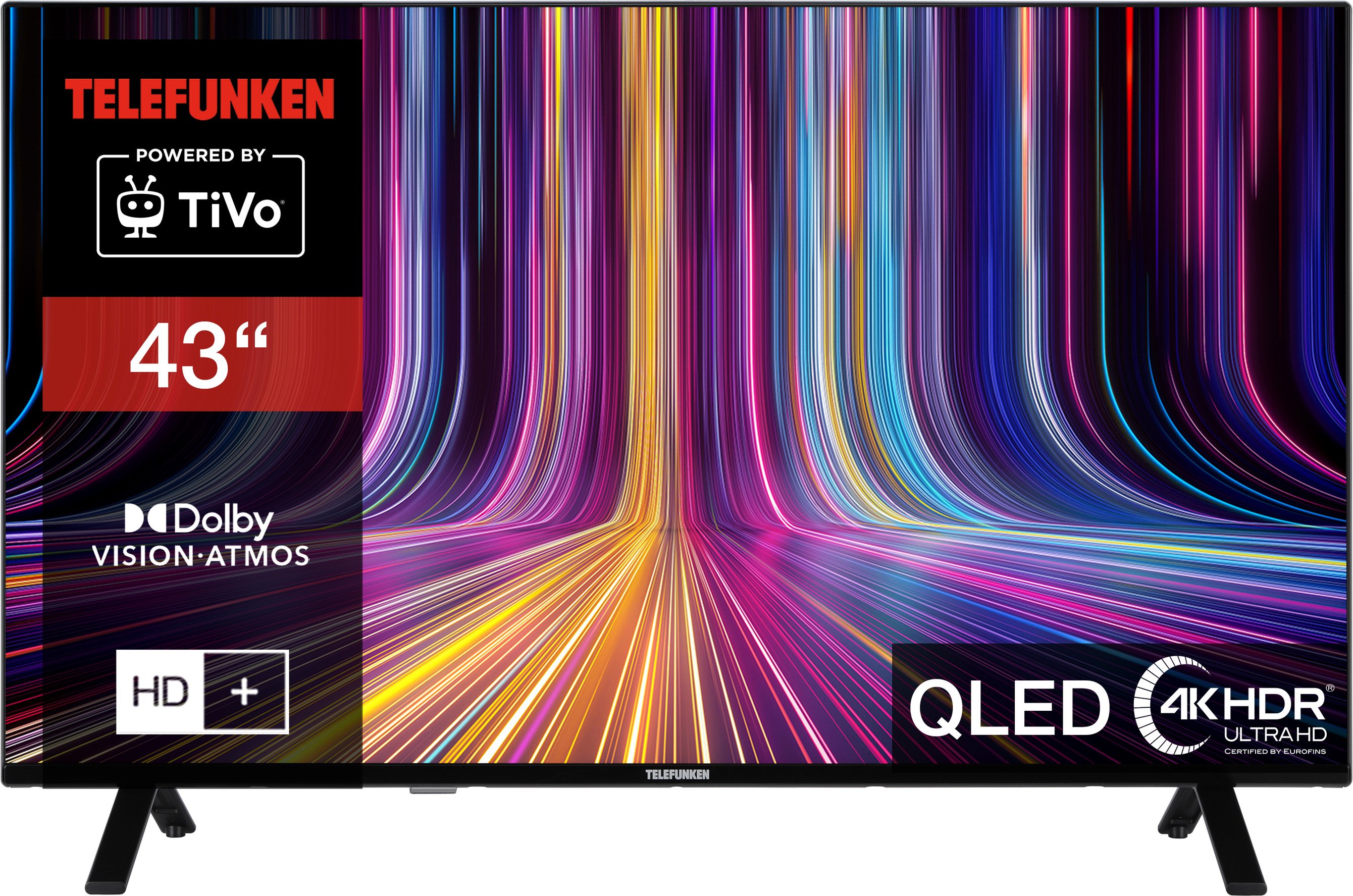TELEFUNKEN Fernseher QUTO750S QLED TiVo Smart TV 4K UHD (43 Zoll)