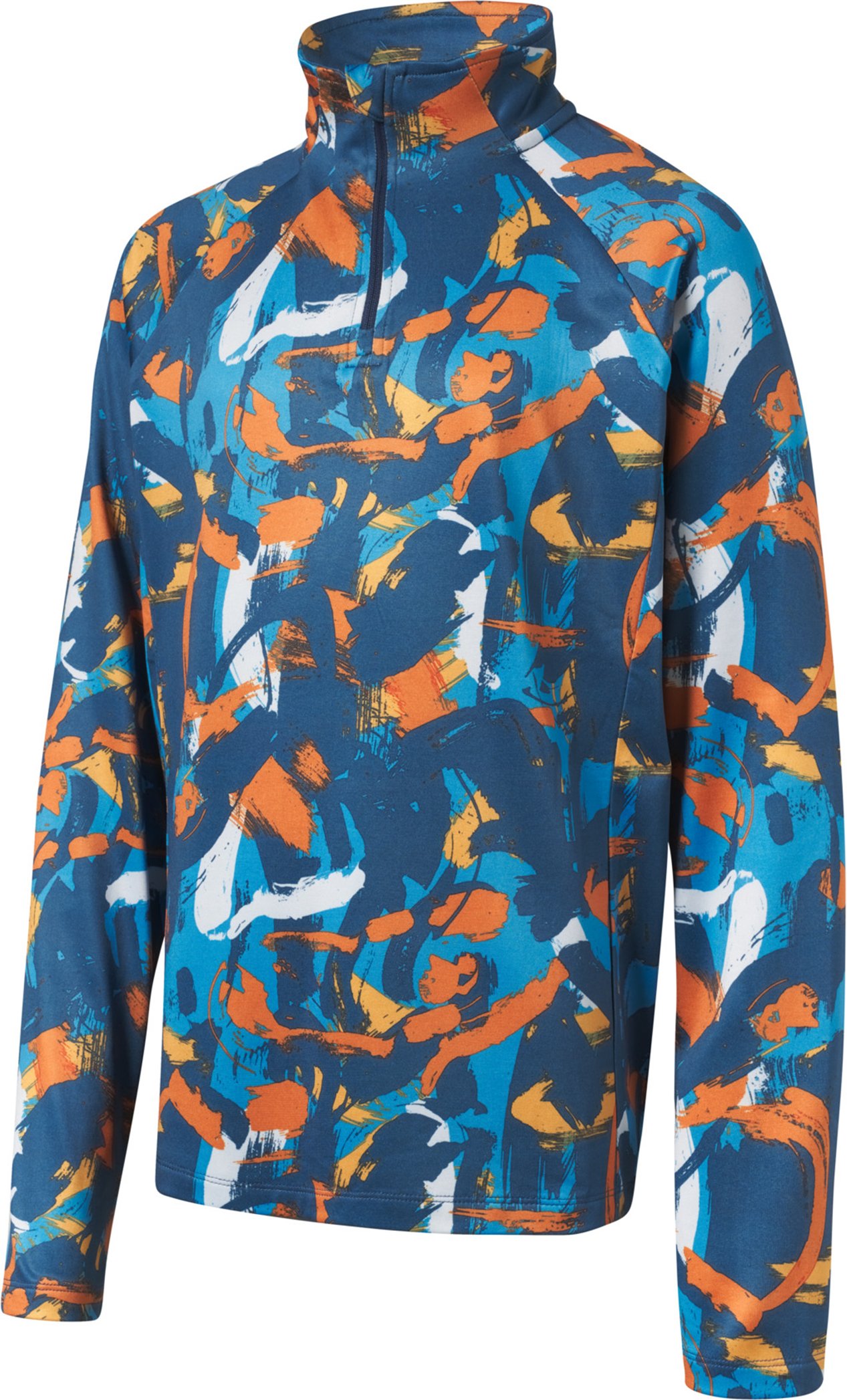 CRIVIT Kinder Jungen Funktionsshirt Thermo Ski (158/164, blau/orange/weiß)