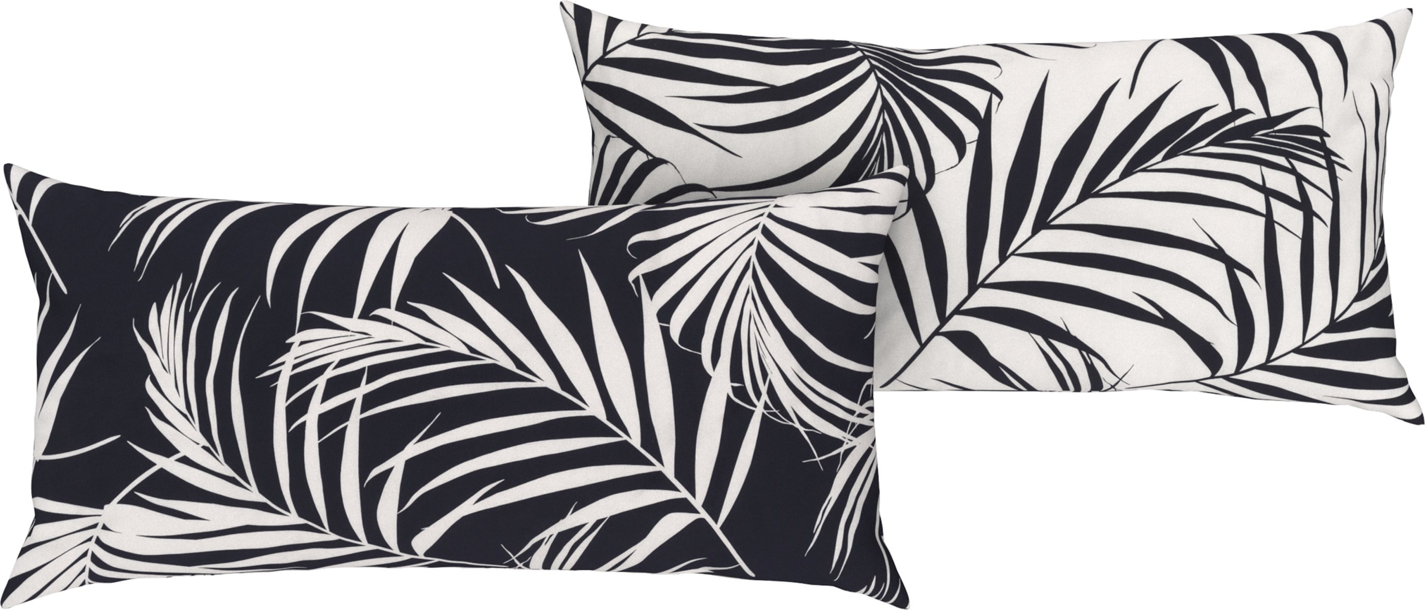 LIVARNO home Kissenbezug Edel-Renforcé 80cm x 40cm (Palmen)""