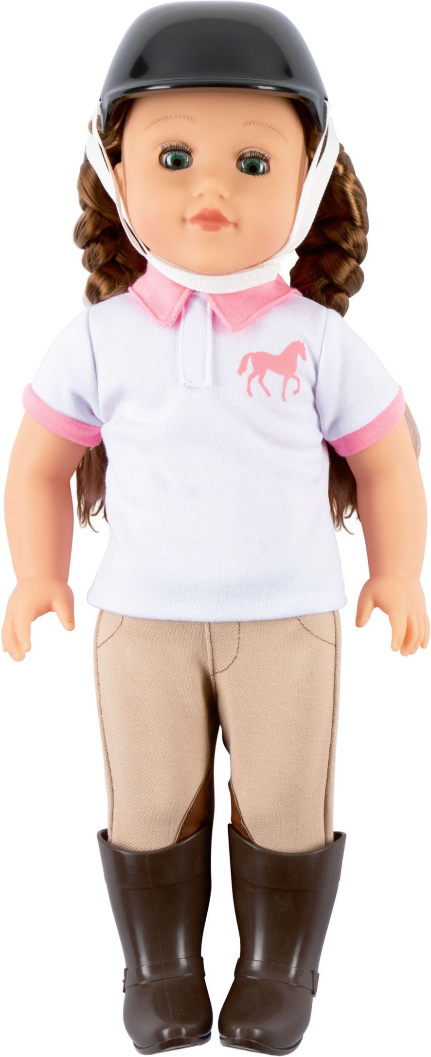 Playtive Puppe »Julia«, mit schönen, dicken Haaren zum Frisieren (braune Haare und grüne Augen)