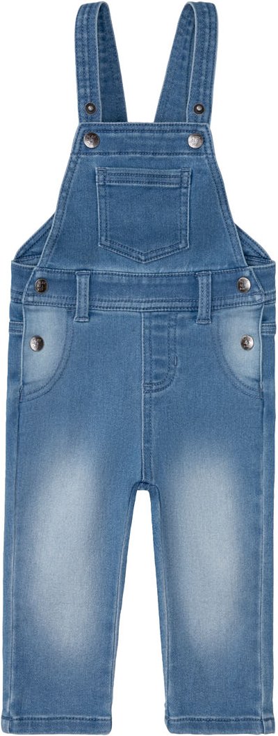 Thumbnail - lupilu® Baby Latzhose Sweatdenim (Blau, 68)
