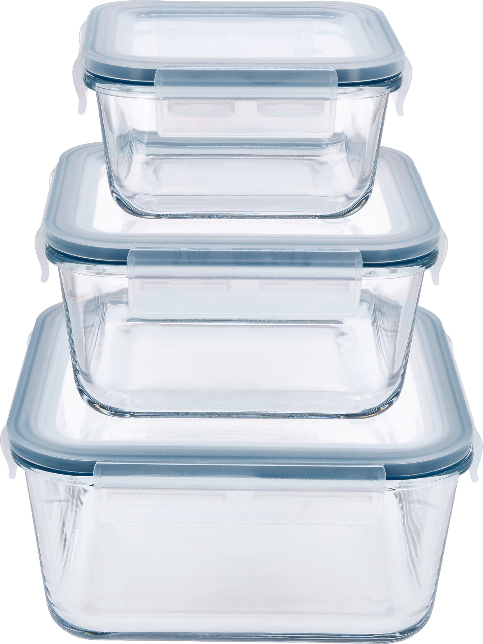 SILVERCREST® Frischhaltedosen-Sets glas (quadratisch 3er-Set)