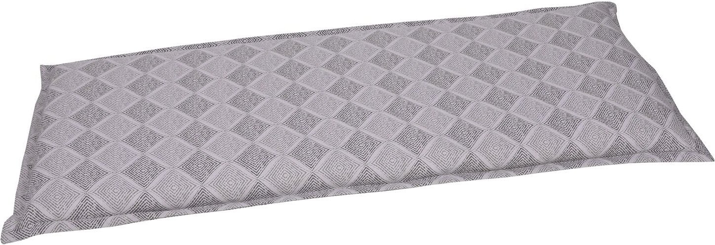 GO-DE Textil Gartenauflage Raute (Bankauflage 2-Sitzer, Grau)