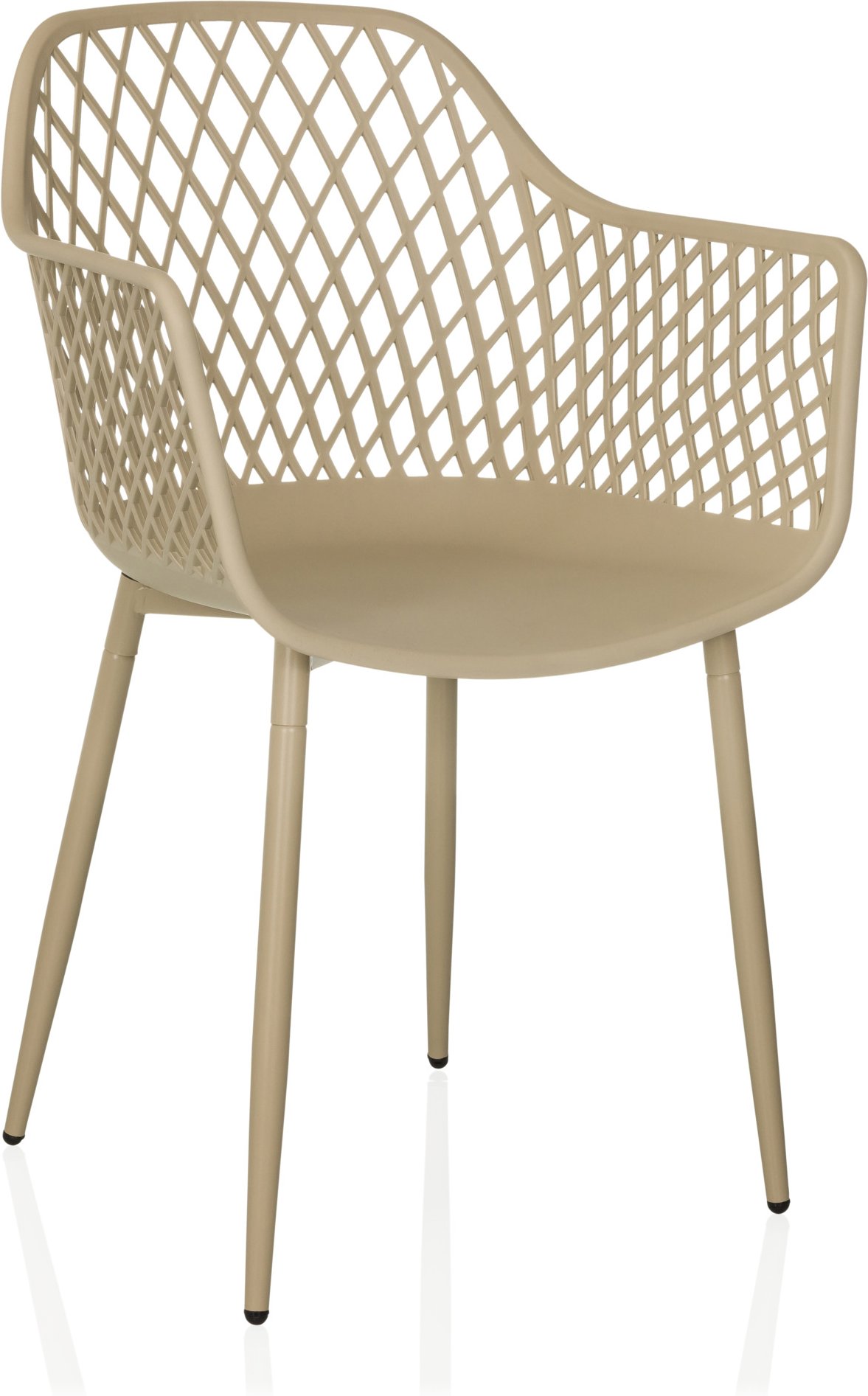 hjh OFFICE Gartenstuhl / Esszimmerstuhl BEGIO L Kunststoff (Beige)