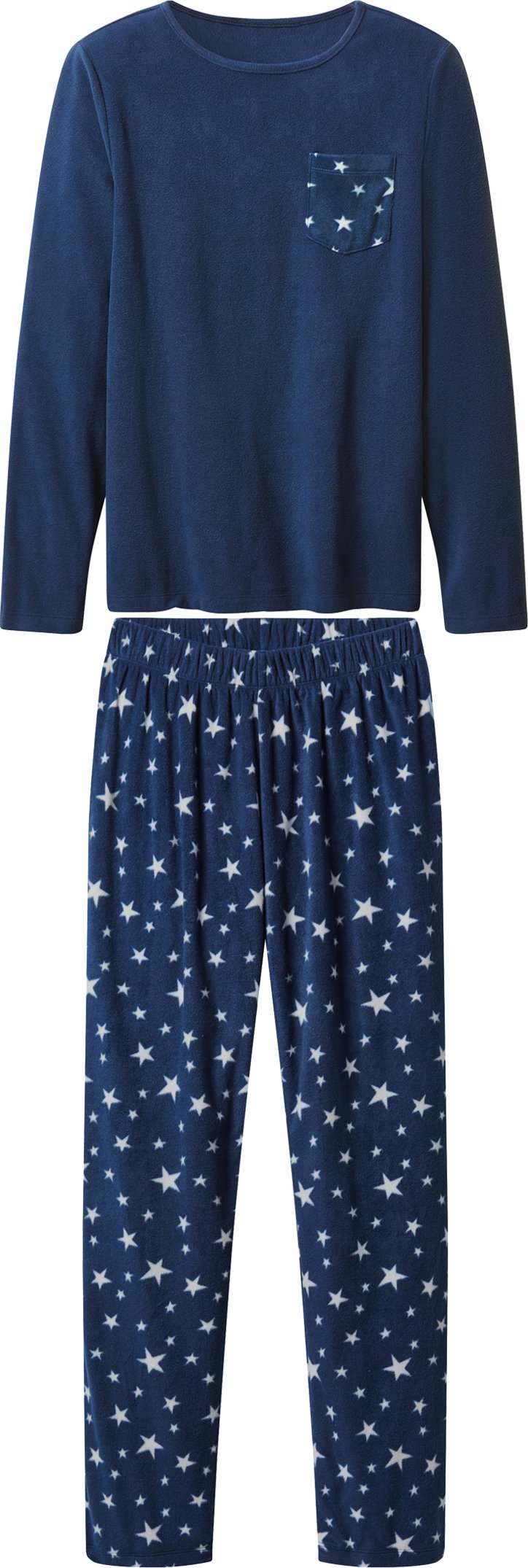 Thumbnail - esmara® Damen Fleece-Pyjama (navy/weiß, S(36/38))