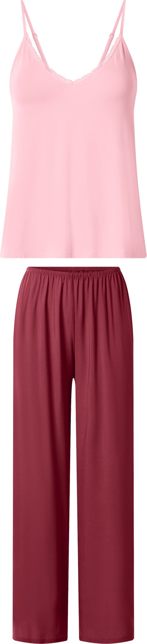 esmara® Damen Pyjama kurz/lang (Rosa, XL(48/50))