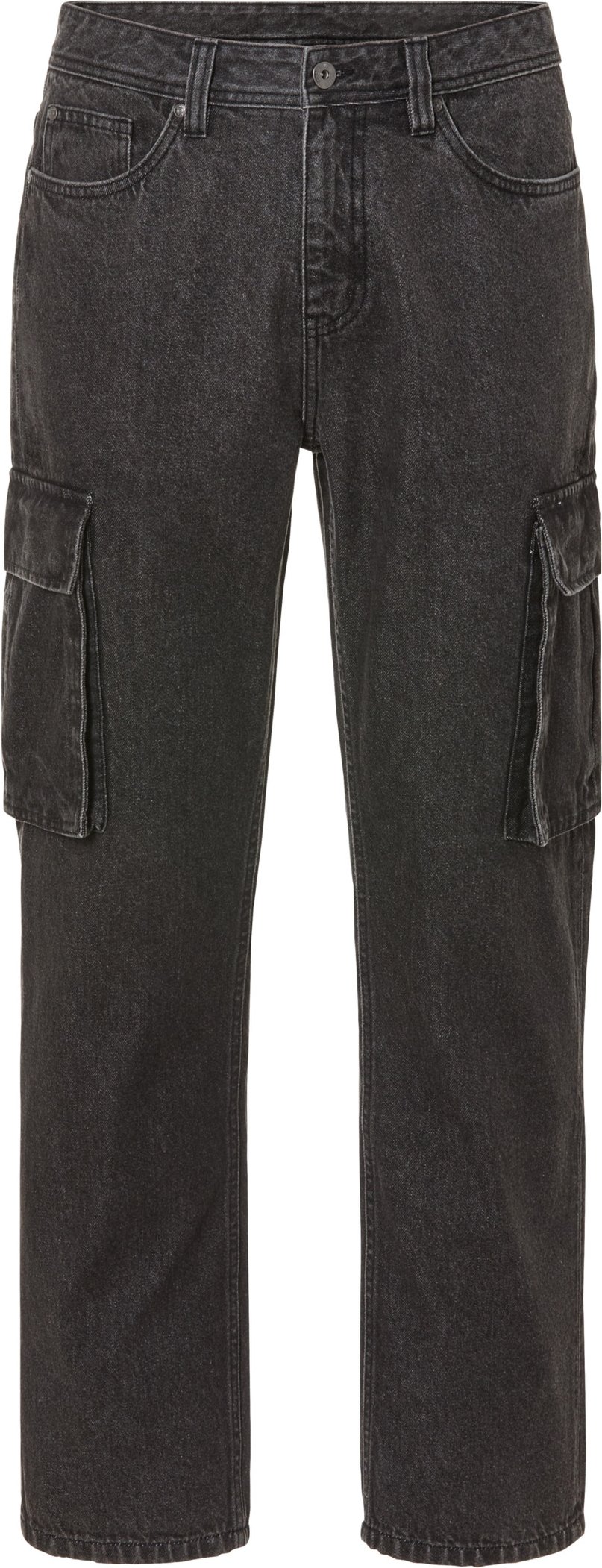 LIVERGY® Herren Jeans Relaxed Fit Cargotasche (Dunkelgrau, 50 (34/32))