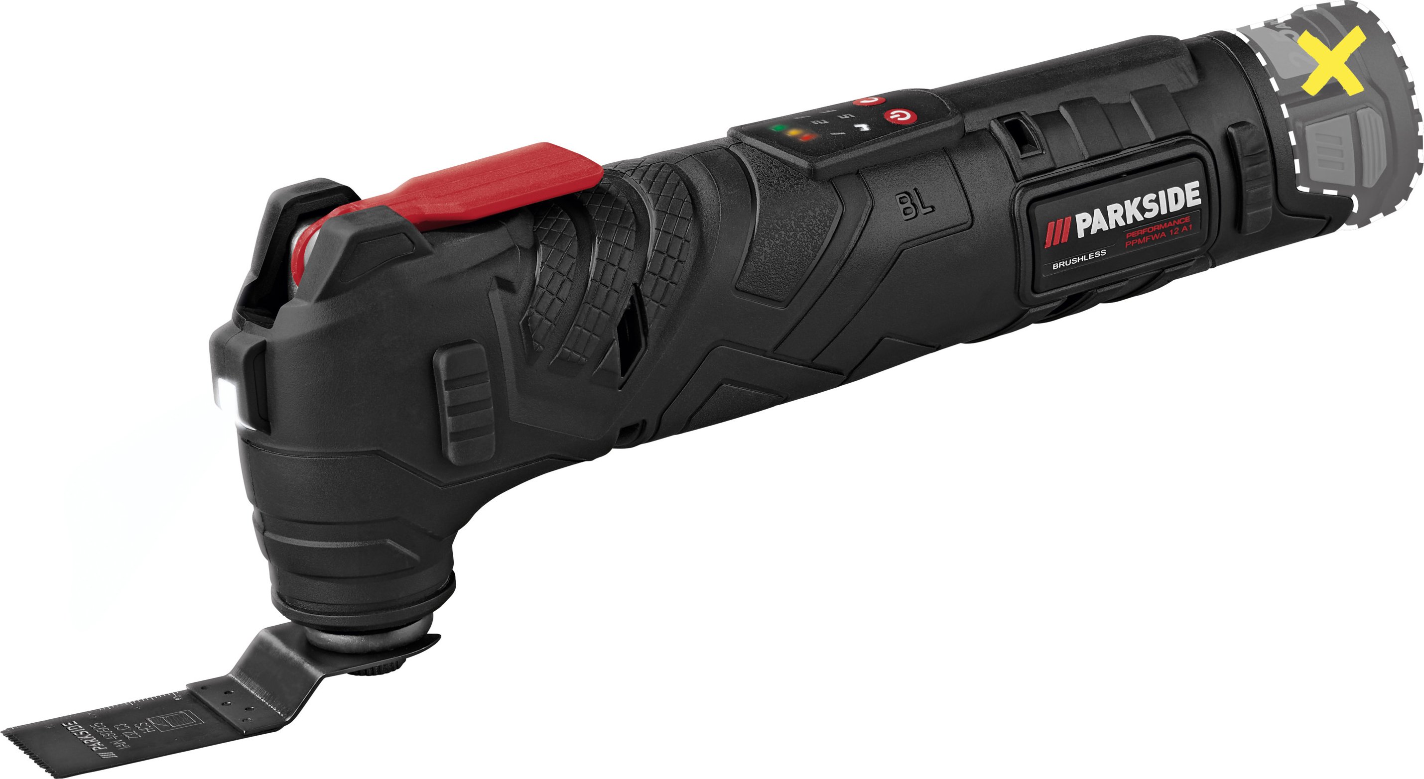 PARKSIDE PERFORMANCE® 12 V Akku-Multifunktionswerkzeug »PPMFWA 12 A1«, ohne Akku und Ladegerät