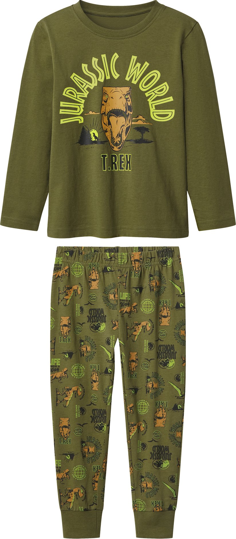 Kleinkinder Jungen Pyjama (Grün, 110/116)