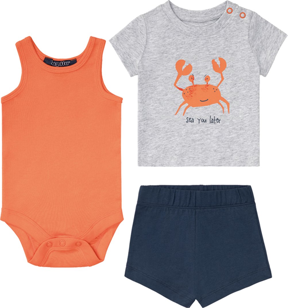 Thumbnail - lupilu® Baby Sommerset (grau/orange/navy, 50/56)