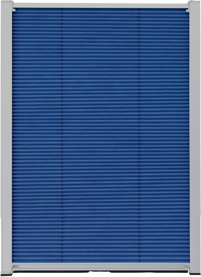 LIVARNO home Thermo Plissee Teleskop für Velux-Dachfenster 49,3 x 94-116 cm (Blau)