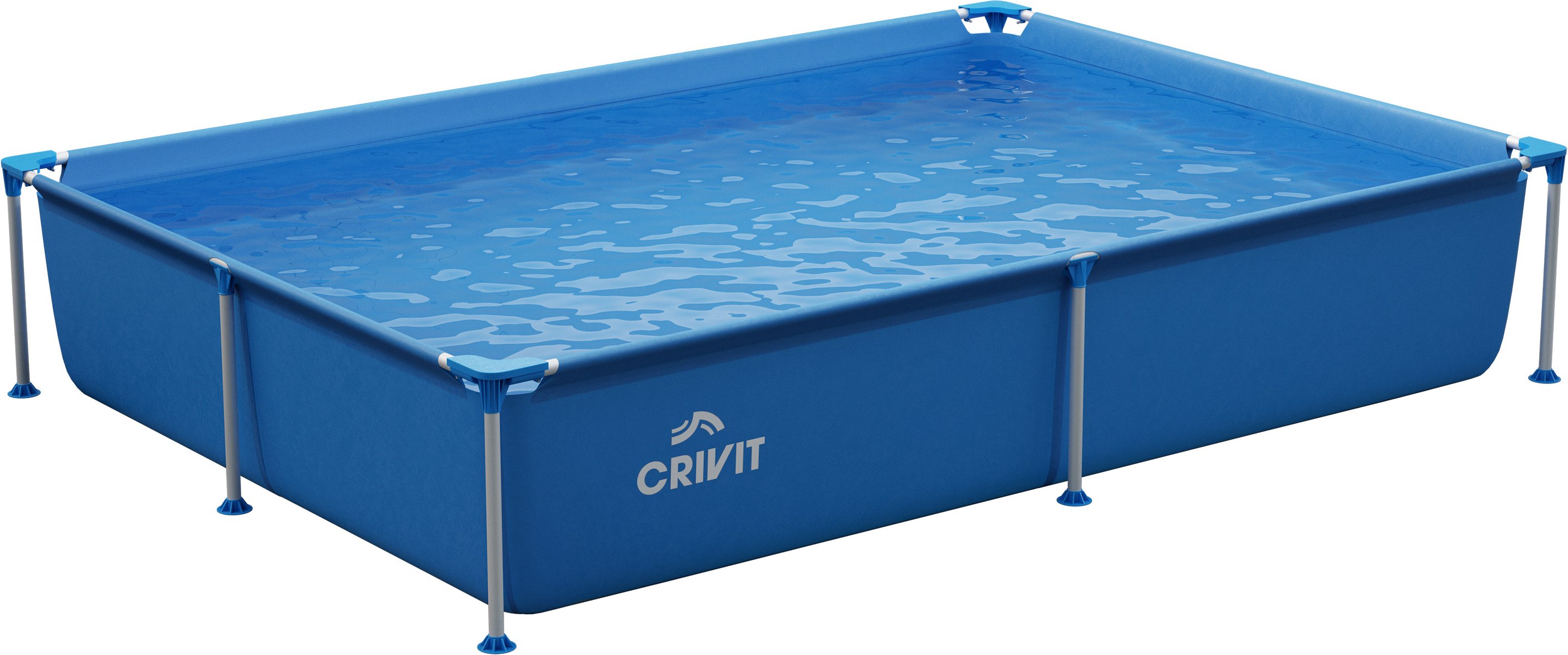 CRIVIT Metal-Frame-Pool, 228 x 159 x 42 cm